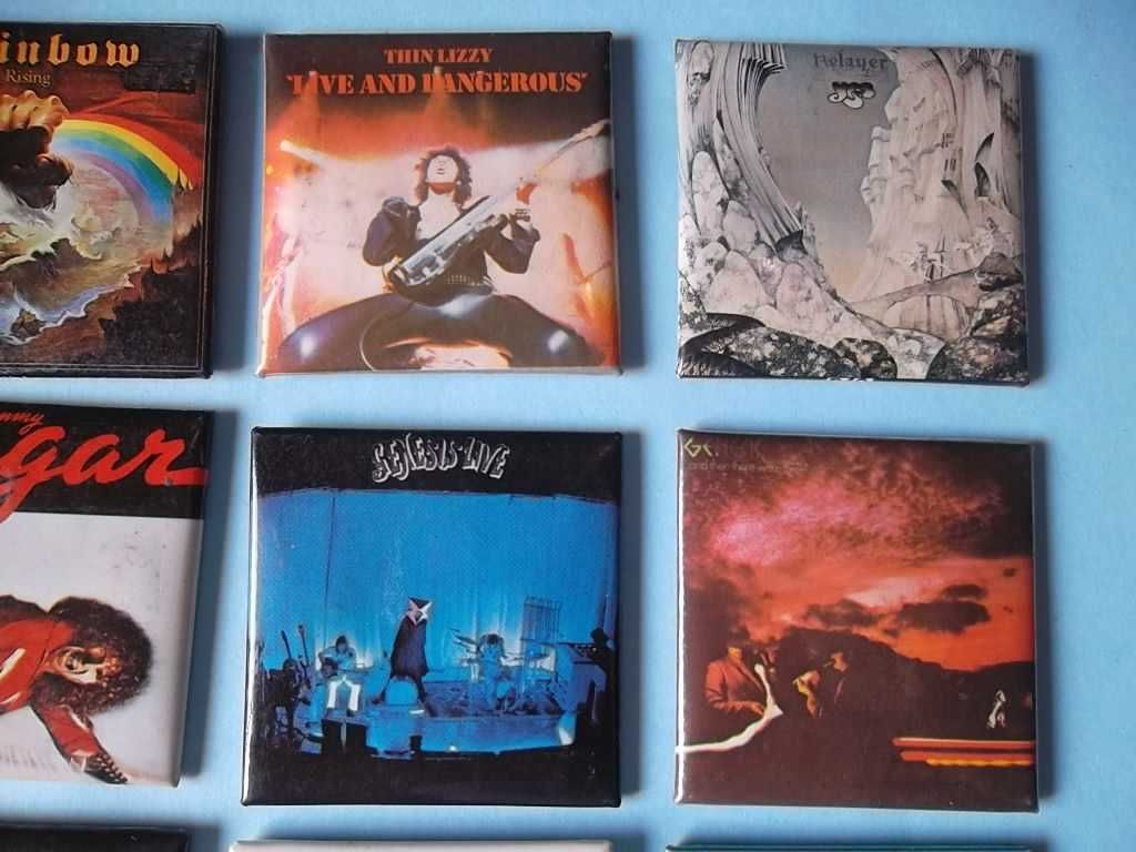 Crachás HEAVY METAL e PROG ROCK anos 70 metálicos com alfinete