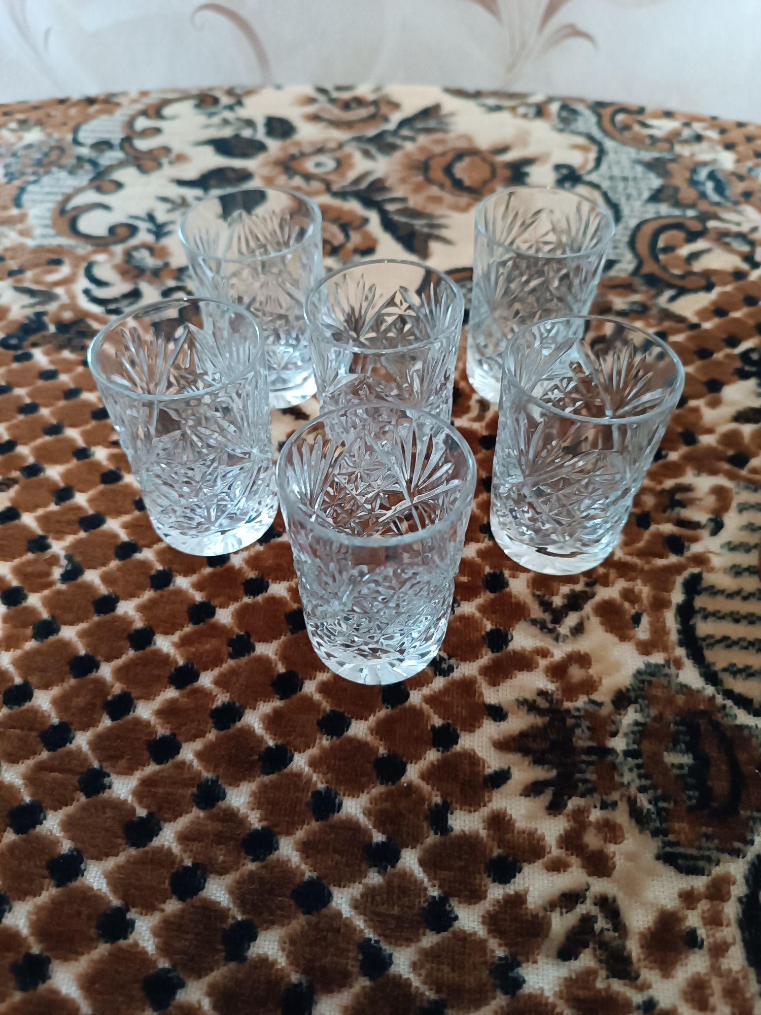 Набор рюмок хрустальных стопки стаканчики советские