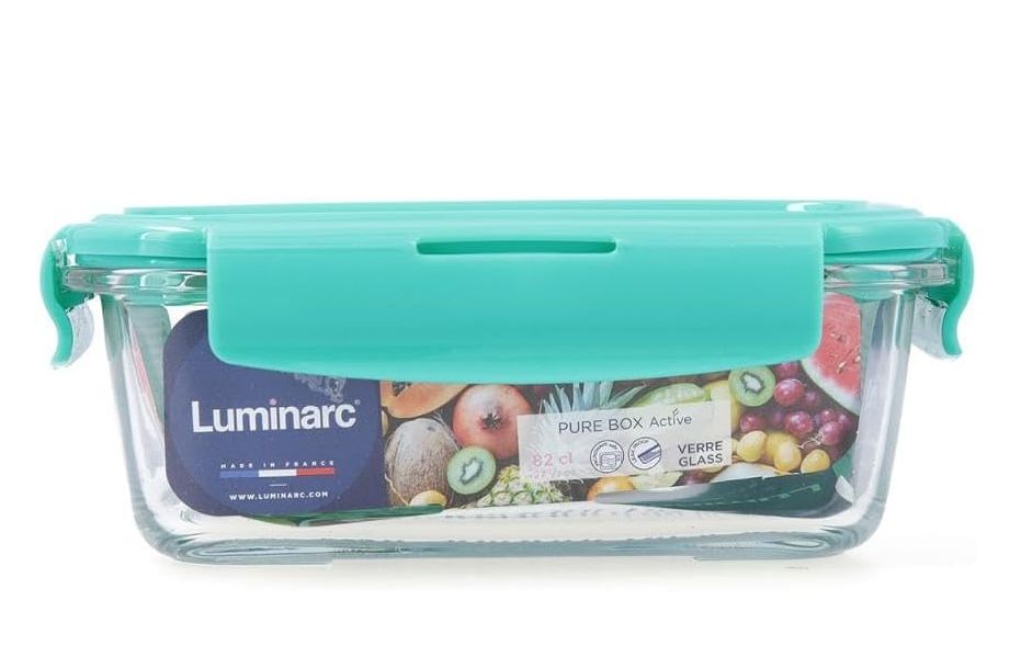 Szklany prostokątny zamykany pojemnik 820 ml Luminarc Pure Box Holy