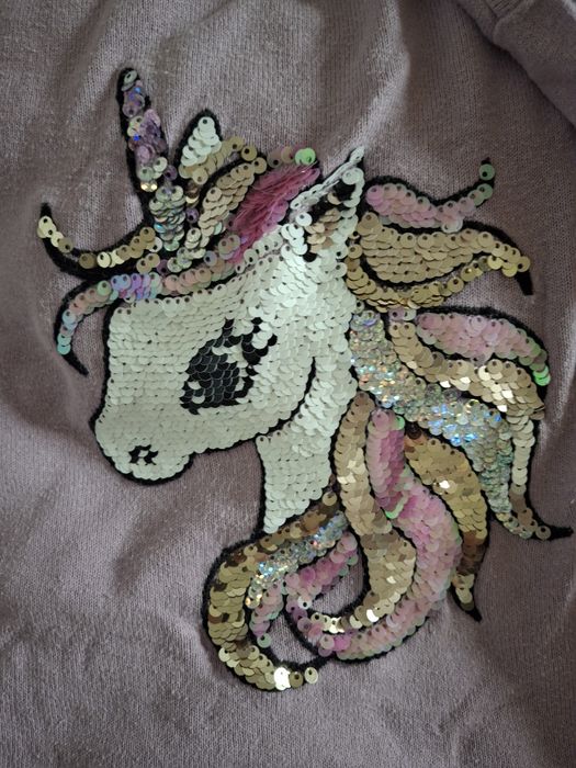 Sweter jednorożec, konik h&m roz. 122-128