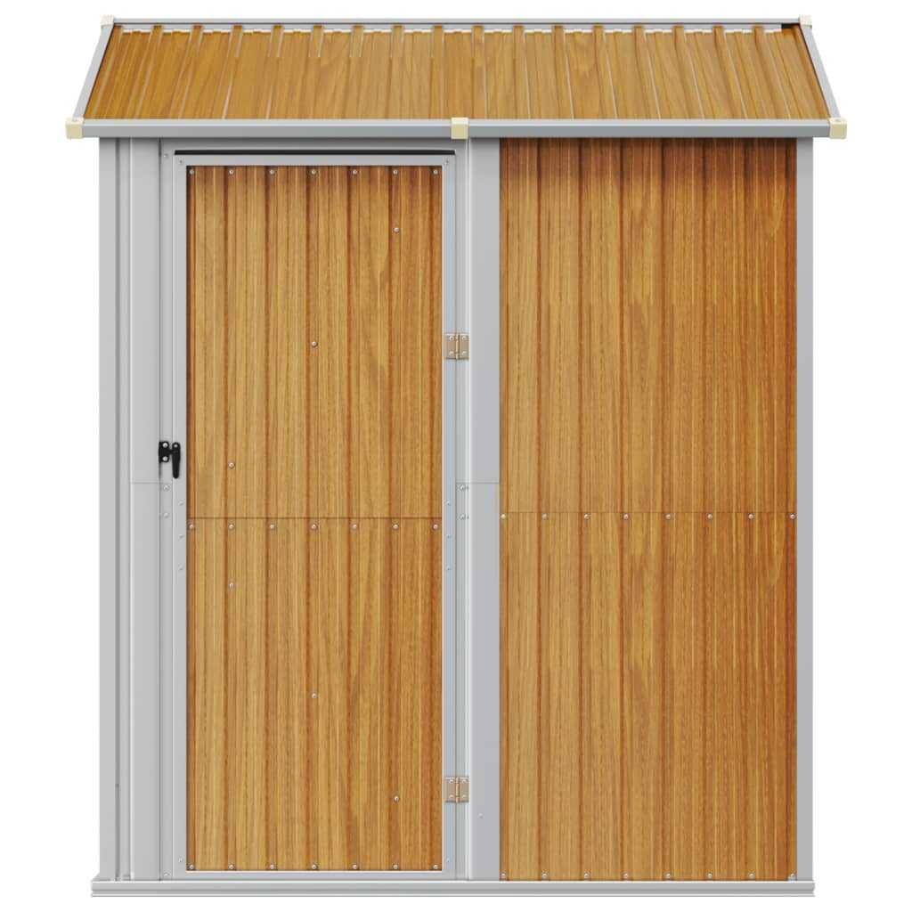 Abrigo Jardim Metal 192x152x237 cm Castanho Claro Novo