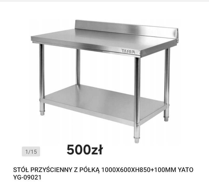 Sprzęt, meble, wyposażenie robocze dla gastronomii