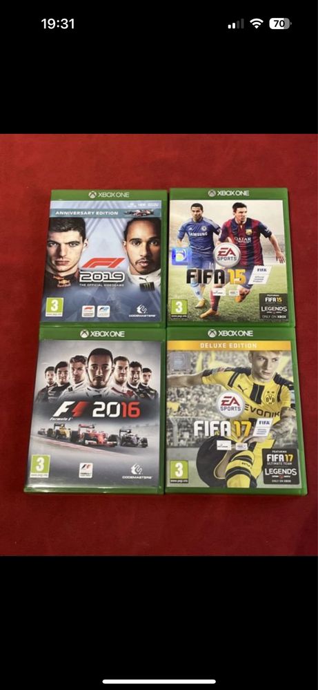 Jogos F1 e Fifa xbox one pack de 4 jogos