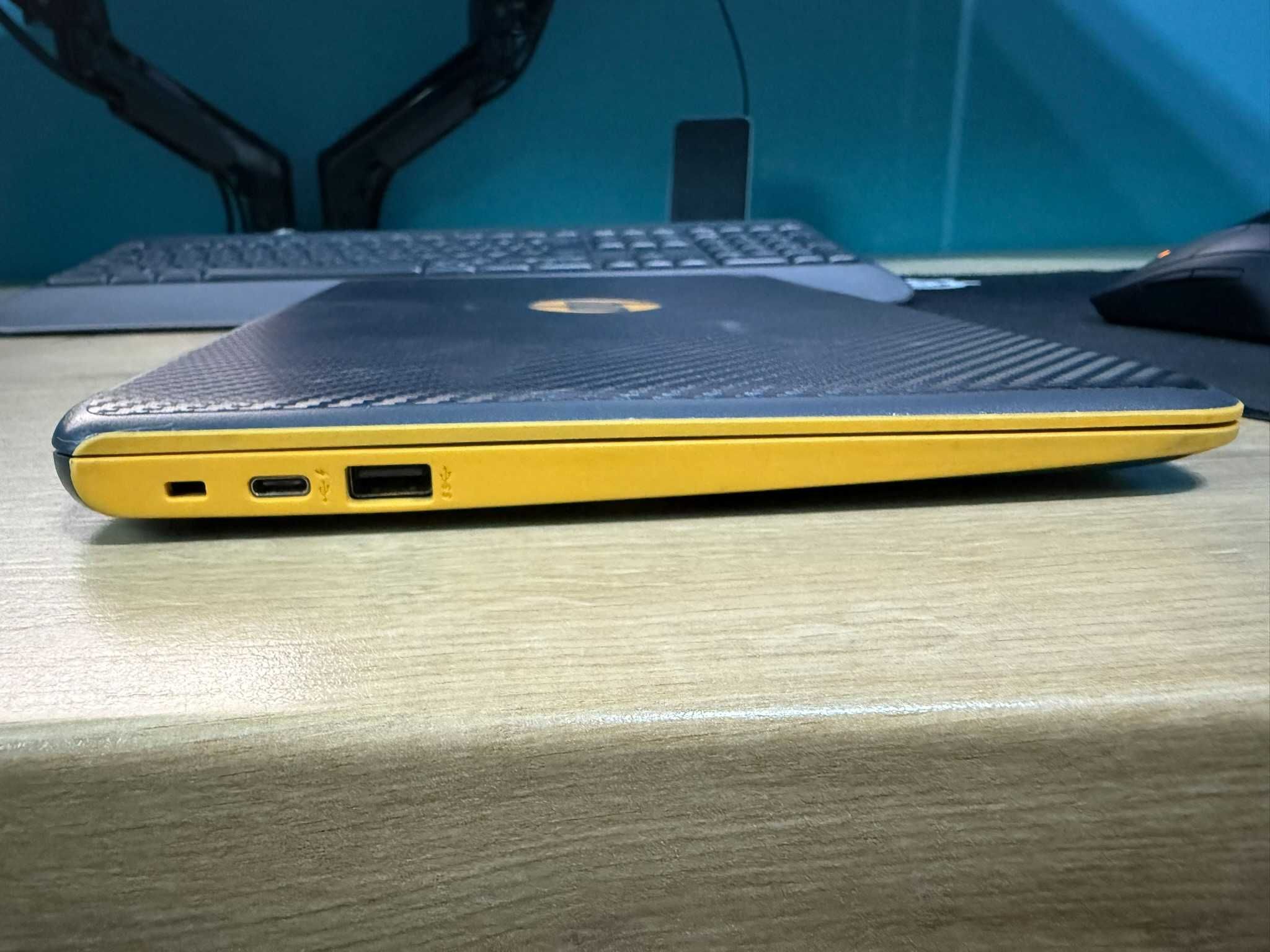 Dotykowy Laptop HP 11 Szaro Pomarańczowy, bateria 5h