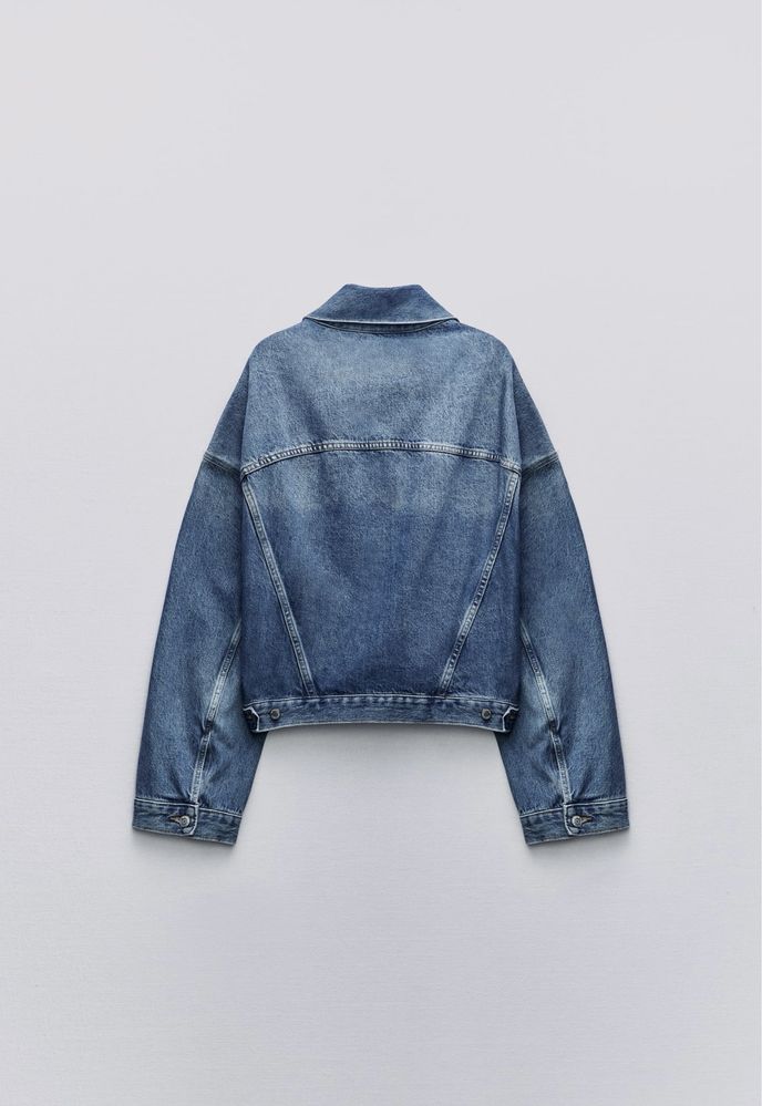 Zara куртка джинсова джинсовка оверсайз M