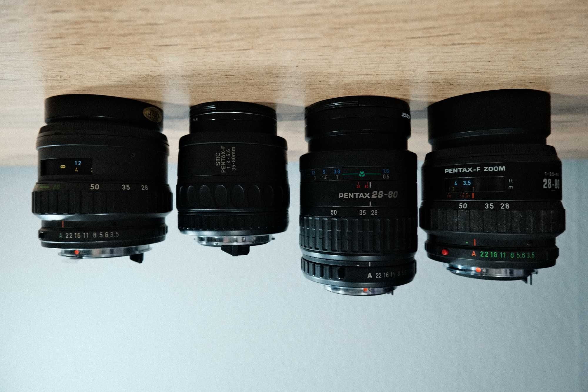 Pentax SF7 z obiektywami Pentax-F Zoom 28-80mm i SMC Pentax-F 35-80mm