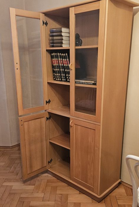 Biblioteczka + komoda-witryna