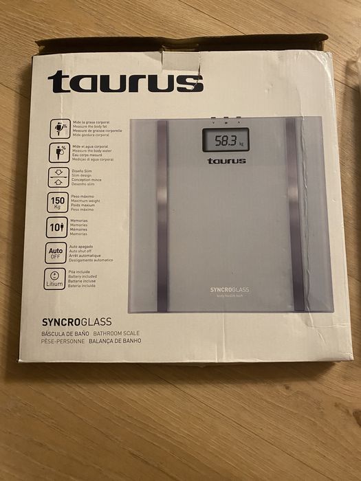 Balança TAURUS digital como nova IMC, %gorda e %água