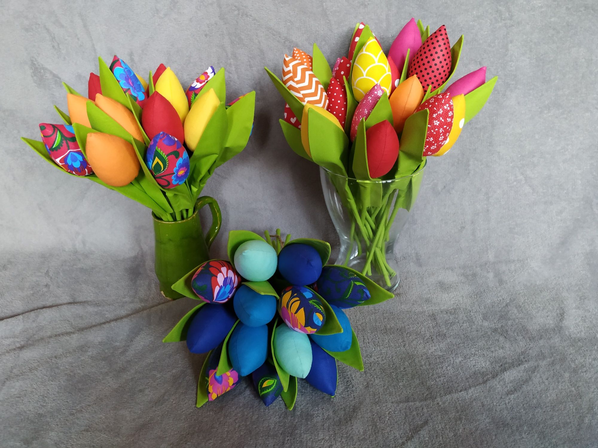 Bukiet tulipanów z materiału