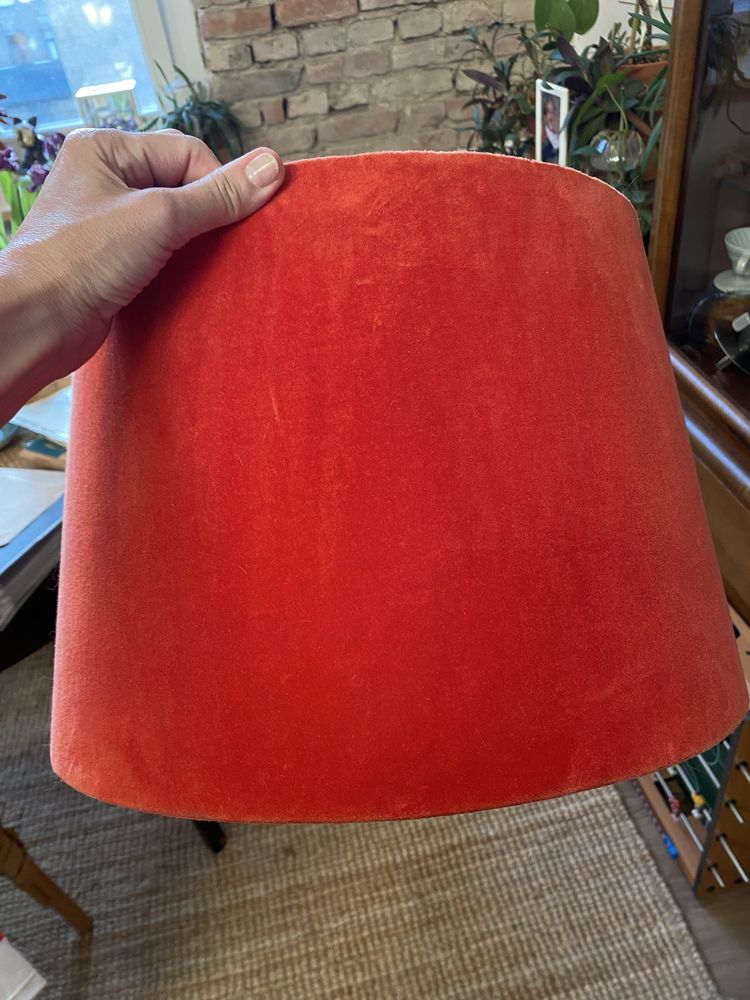 Klosz do lampy stojącej Ikea welur czerwony
