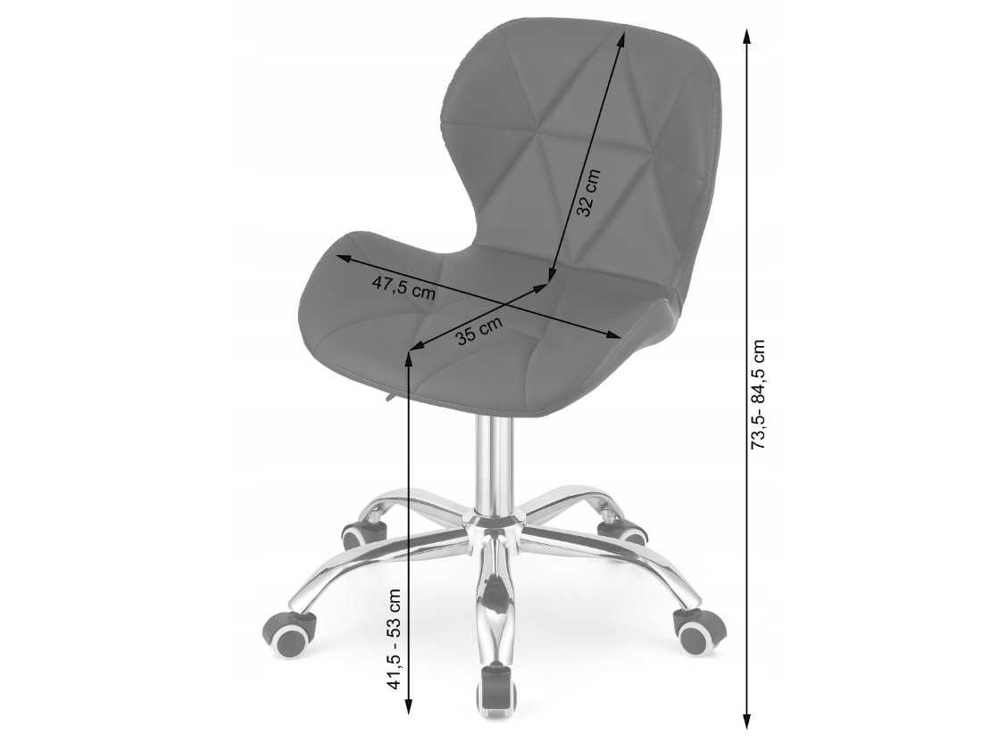 *HIT* Krzesło obrotowe fotel na kółkach do biurka welurowe regulowane