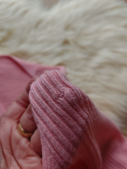 Sweter z długim rękawem dzianinowy nietoperek NEXT rozmiar S pudrowy r