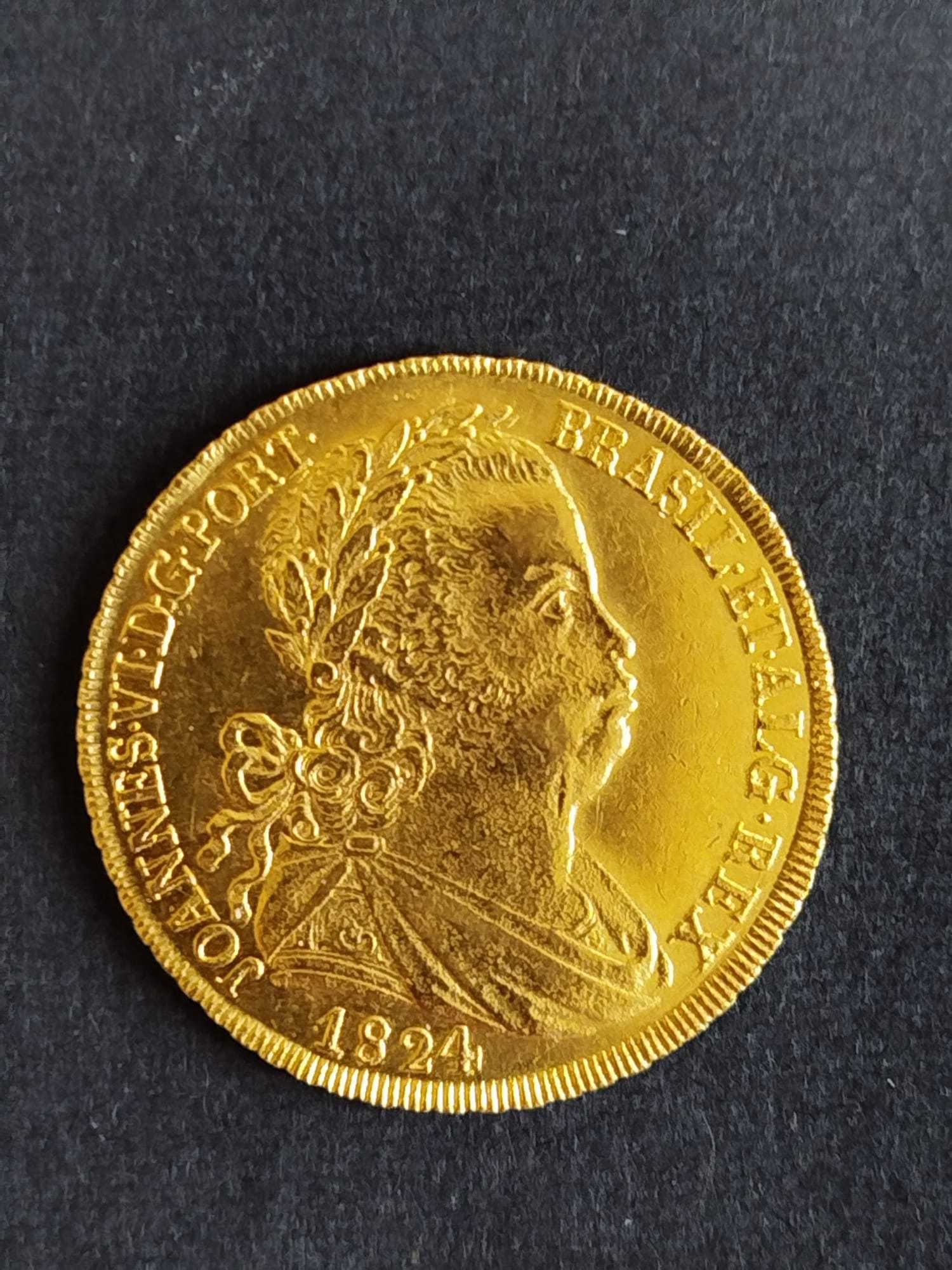 1824 - D. João VI - Peça (6400 Reis) - Ouro - Lisboa