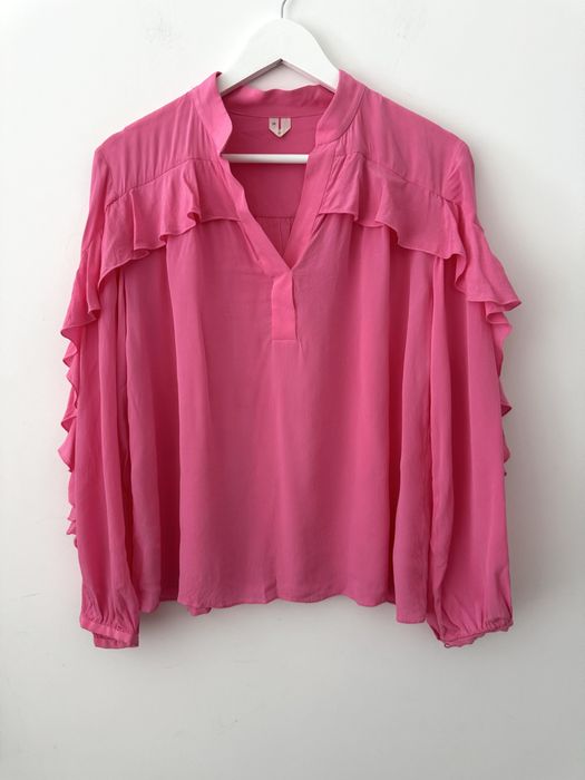 Arket bluzka z falbankami Wiskoza