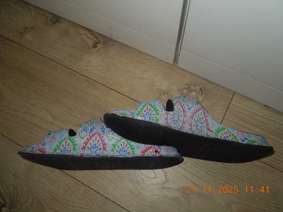 Domowe Kapcie Damskie rozm.41 na grubej platformie - szeroka stopa