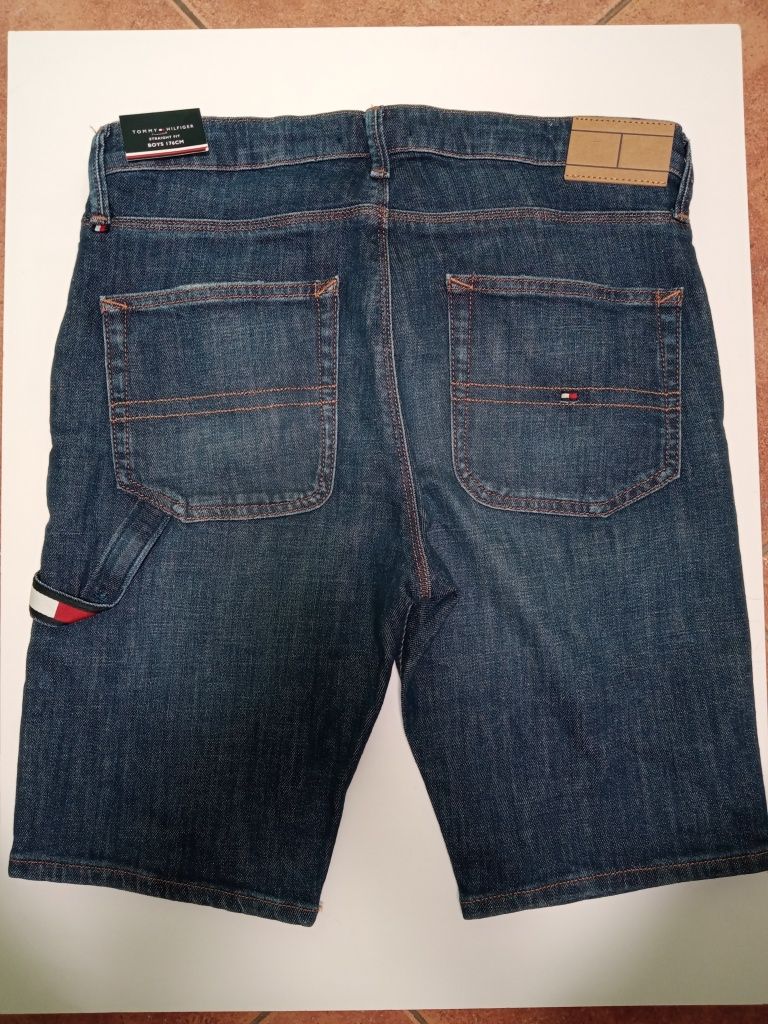 Tommy Hilfiger r.176 krótkie spodenki jeansowe, szorty. 14-18lat.