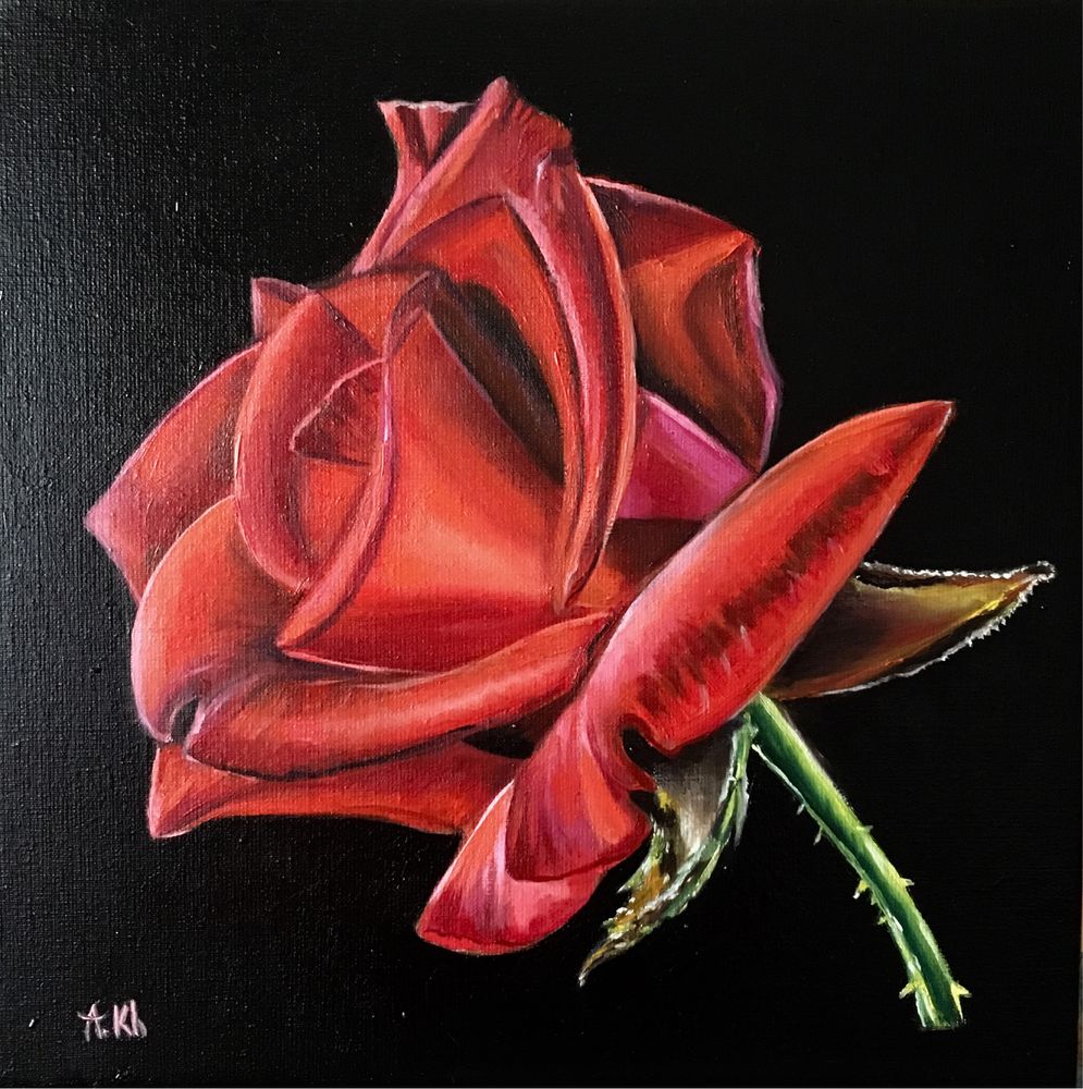Картина «Алая роза»