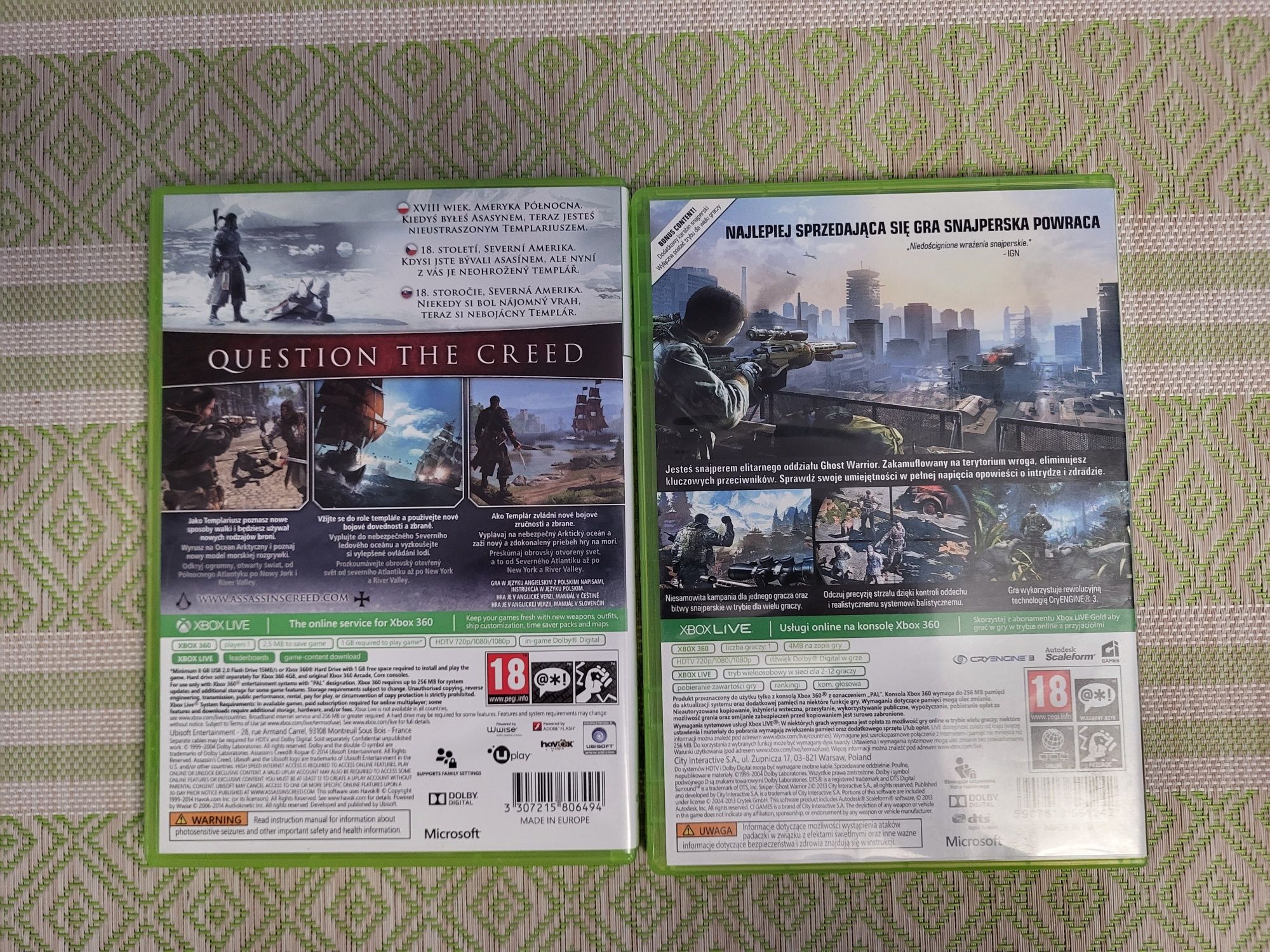 Gry Xbox 360 sniper 2 assassin's Creed rogue