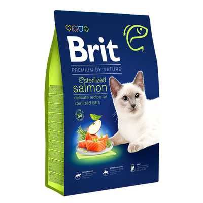 Корм для кошек Brit Premium by Nature Cat Sterilized Salmon, 8 кг