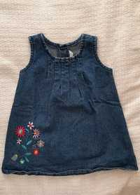 Sukienka jeansowa dla dziewczynki, r. 80, pepco