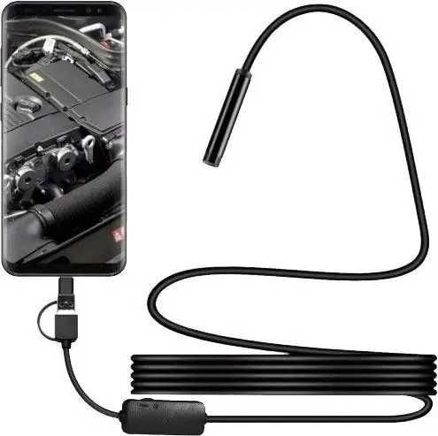 Эндоскоп для Android и PC, Гибкая камера 5 метров, USB-камера