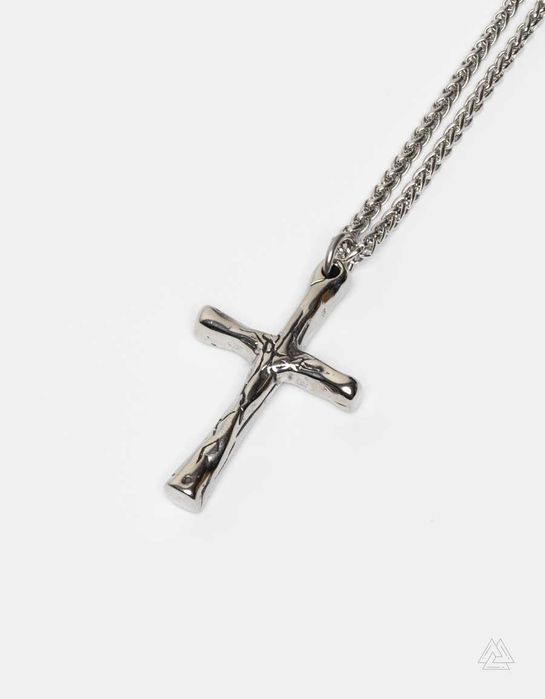 Męski Łańcuszek ze Stali Szlachetnej 316L Krzyżykiem Gotyckim Vintage