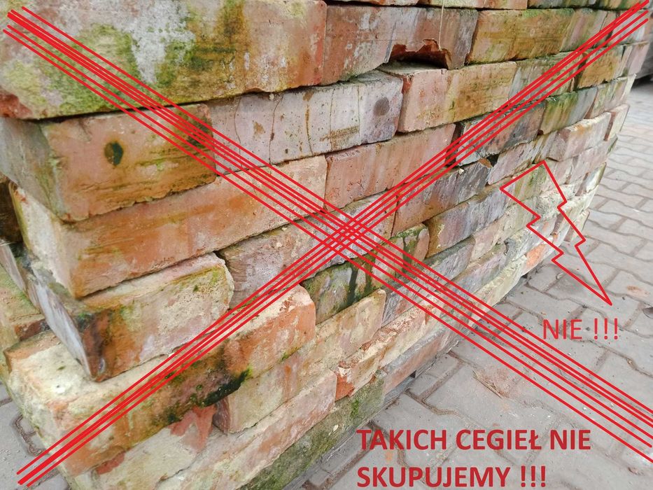 Największy skup cegły, stara cegła, rozbiórkowa cegła, cena od 1zł
