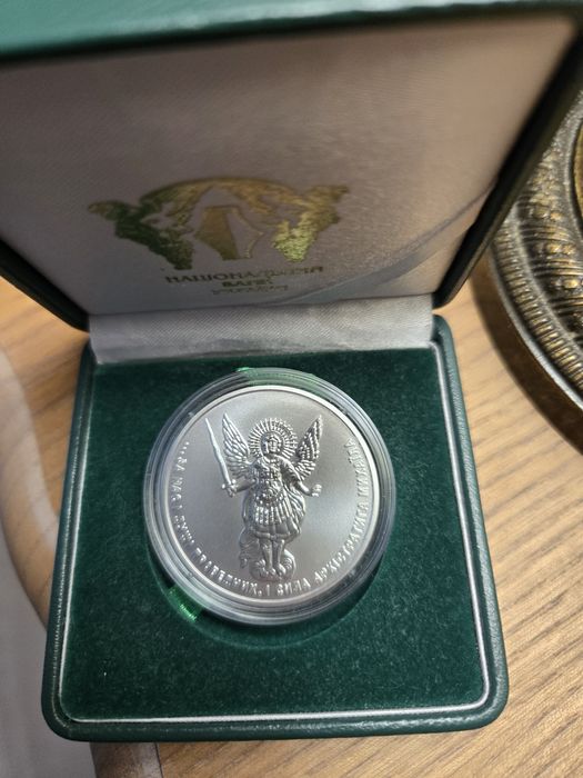 Срібна монета, 999 проба, "АРХІСТРАТИГ МИХАЇЛ", 2024 р, в ФУТЛЯРІ,