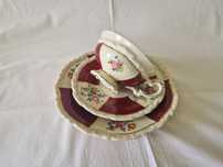 Niemiecka porcelana dekoracyjna filiżanka talerzyk