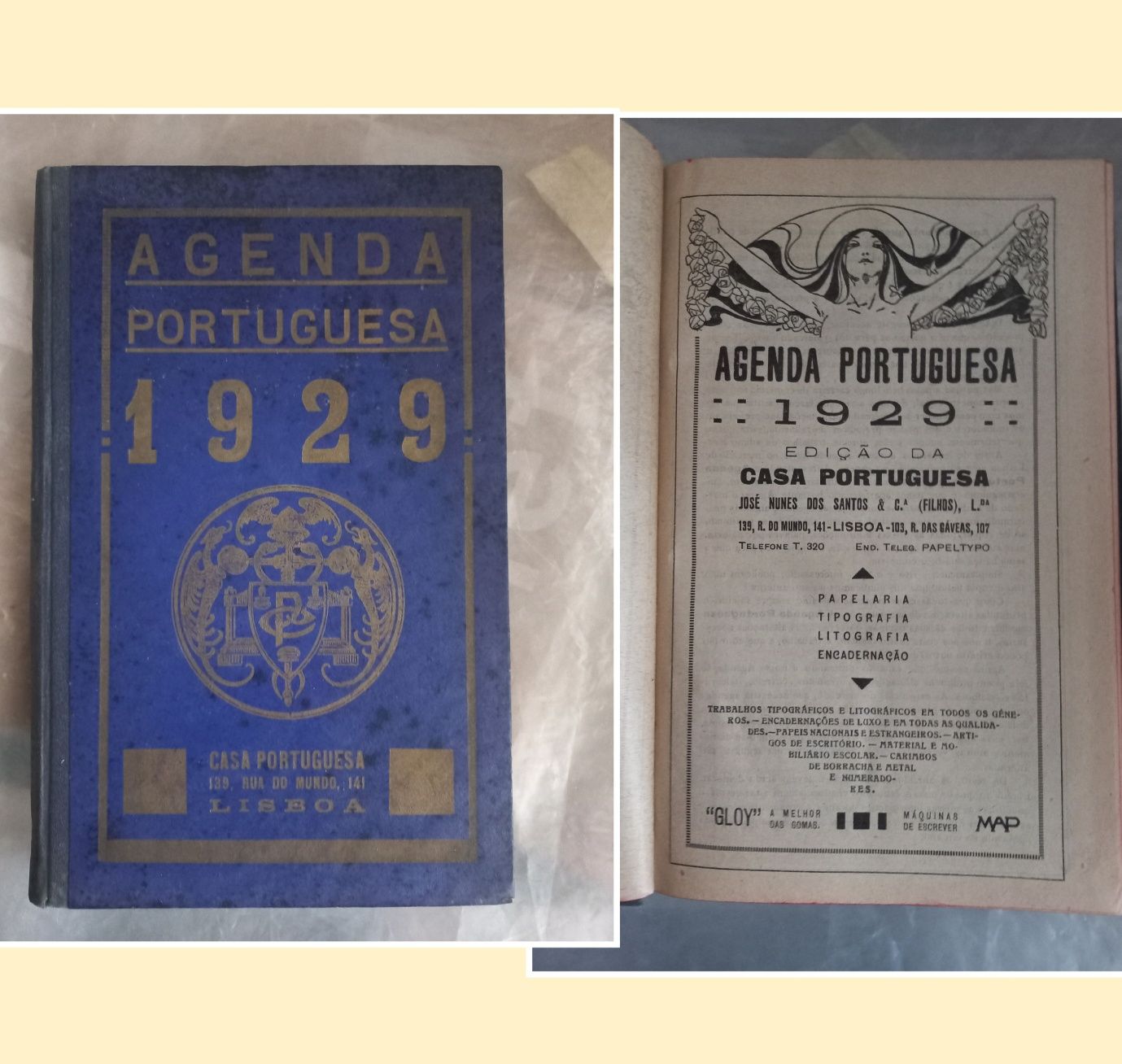 Agenda de 1929 em branco