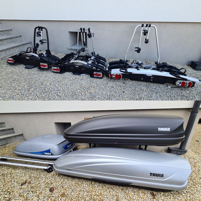 Wynajem bagażników rowerowych platformy Thule rowery Box dachowy