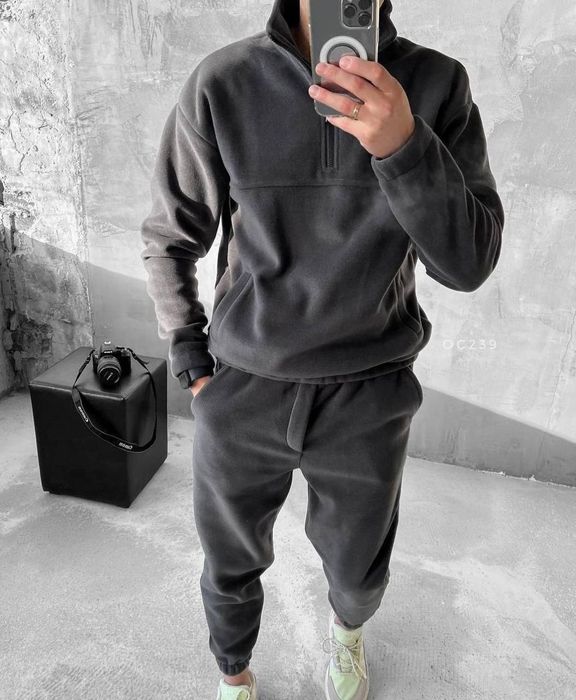 Теплий флісовий чоловічий костюм двосторонній фліс