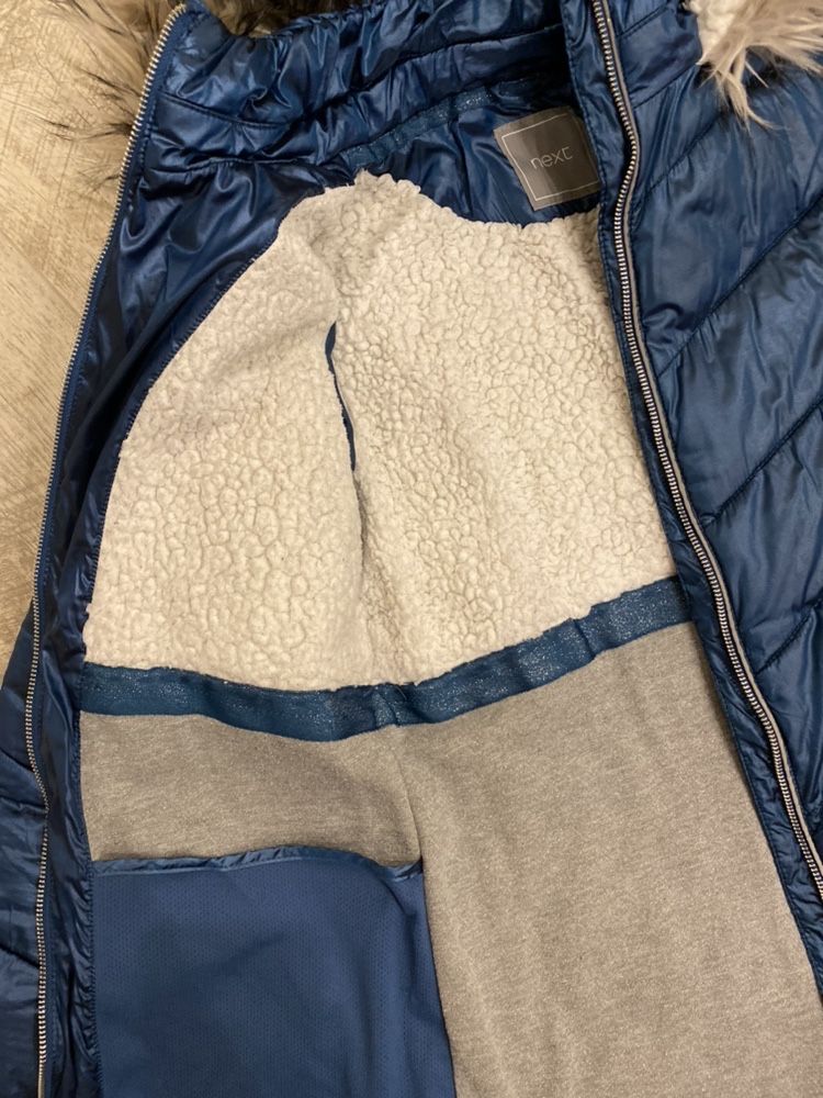 Зимняя удлиненная курточка-пальто Next состояние новой