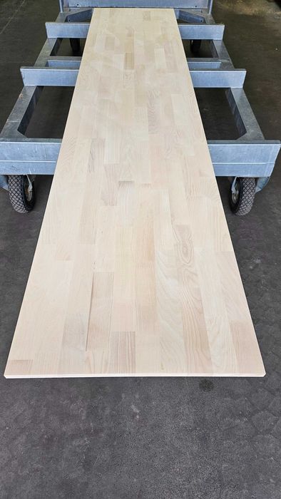 Klejonka jesionowa, łączona na mikrowczepy, blat , drewno klejone
