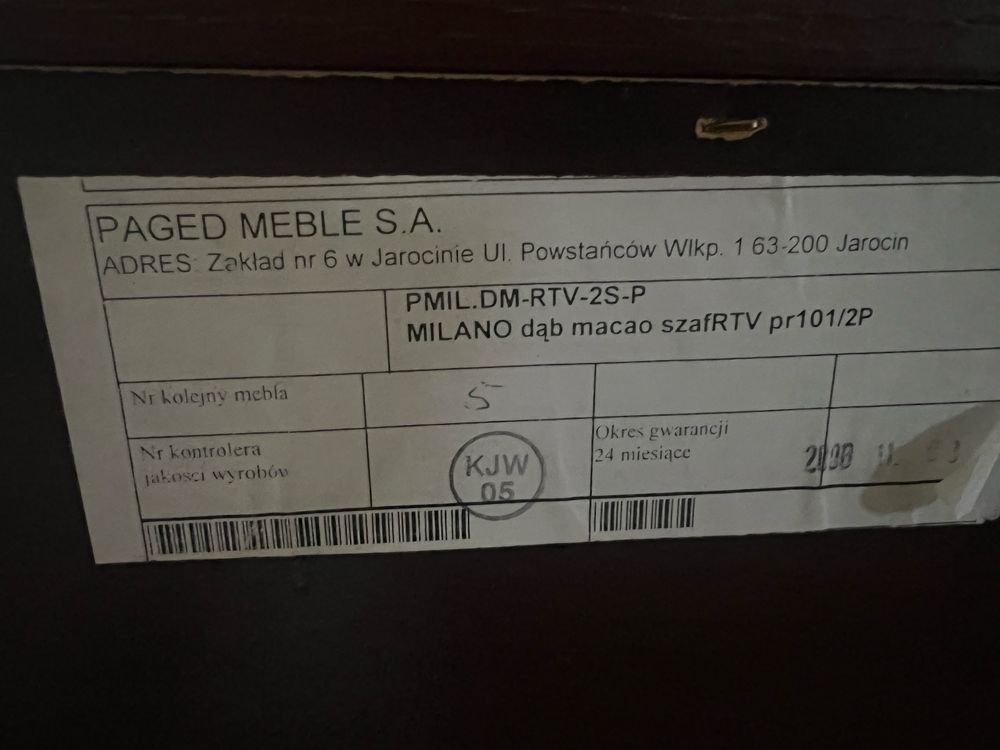 Paged Meble Milano, szafka rtv