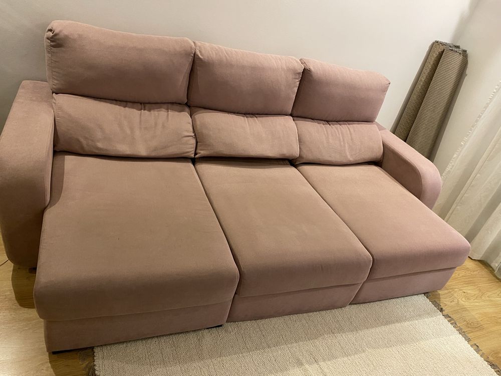 Sofá Conforama Cor de Rosa