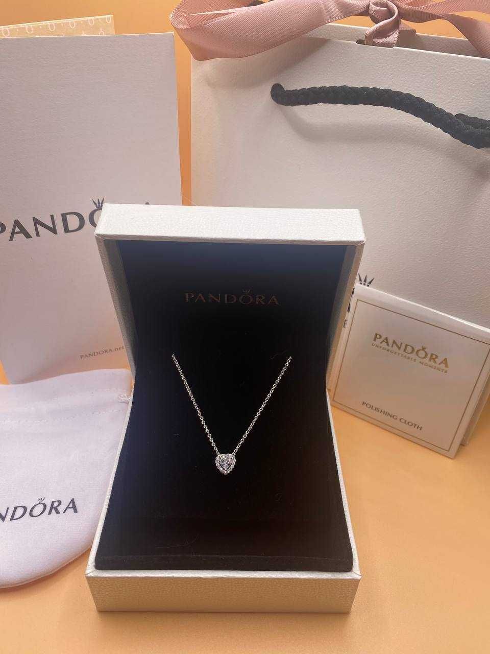 Pandora підвіска блискуче серце з ореолом з пакуванням