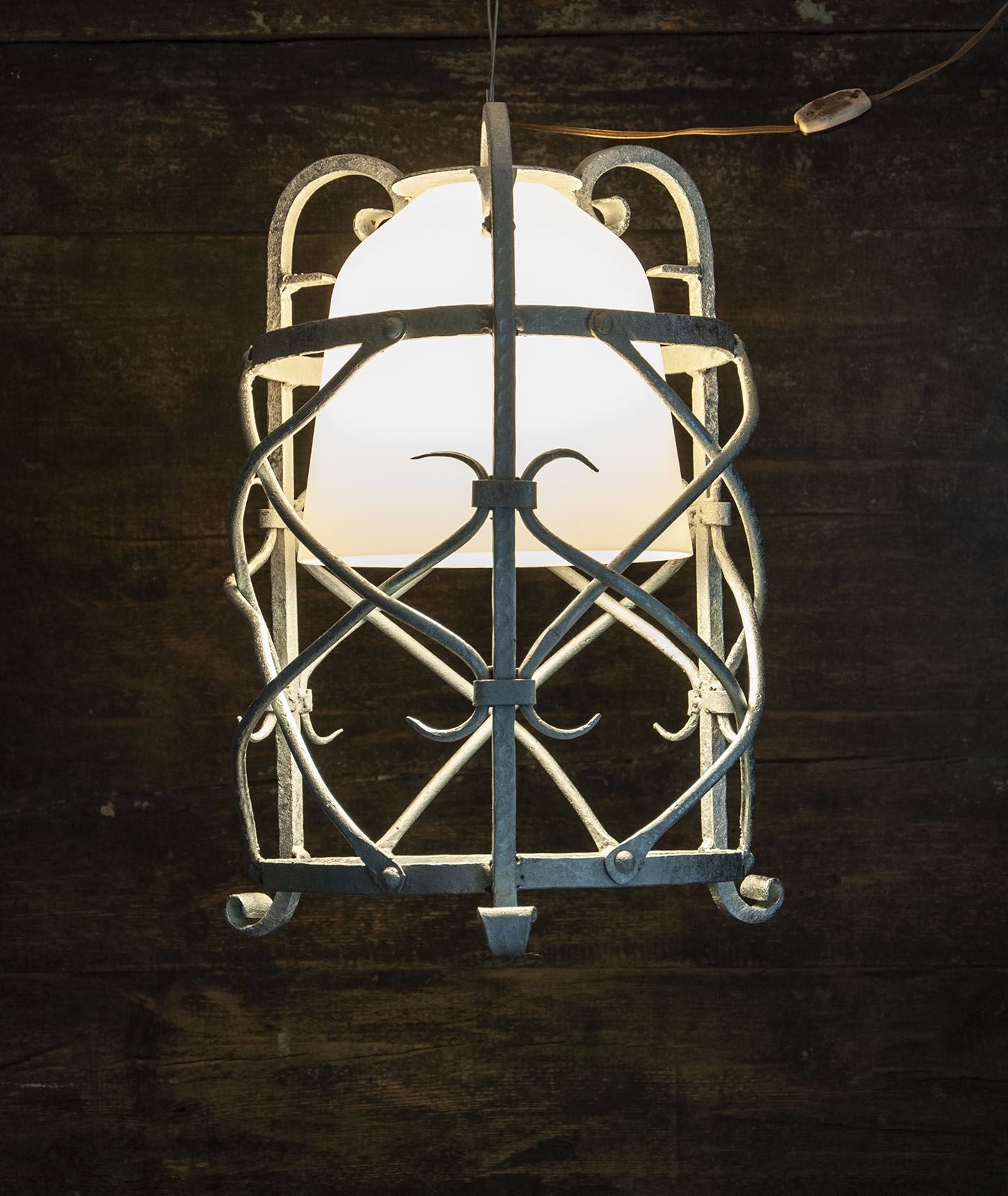 Żyrandol lampa kosz sufitowy stojącą metalowy loft design