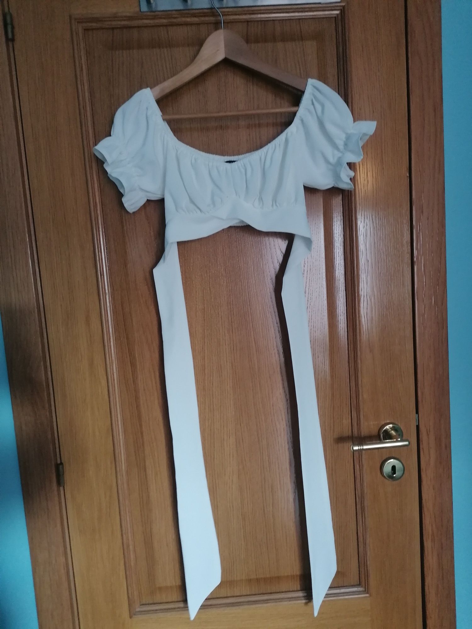 crop top branco da shein