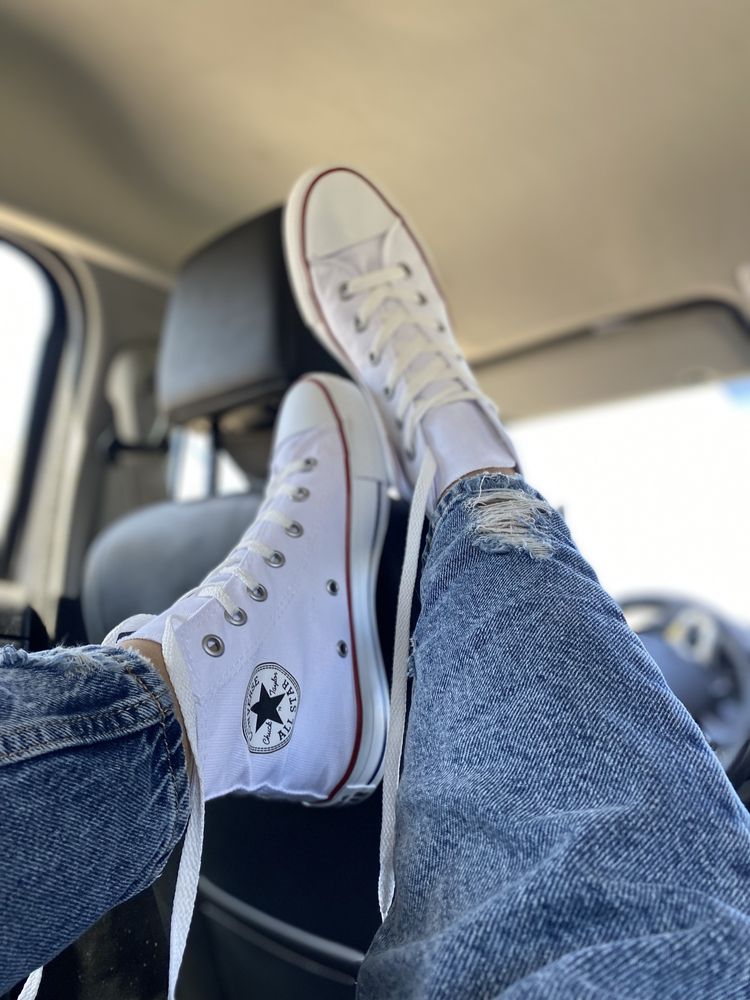 Крутезні білі жіночі кеди  конверси ол стар converse all star