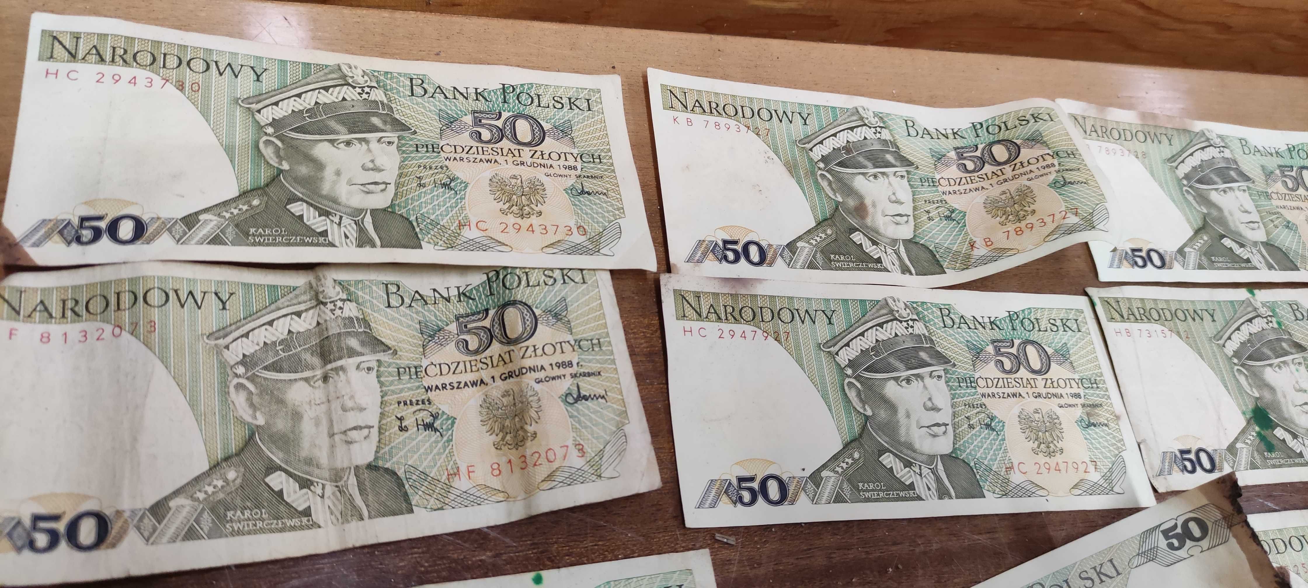 banknoty kolekcjonerskie PRL 50 złotych zestaw
