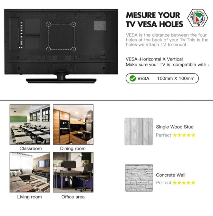 Uchwyt montażowy do telewizorów monitorów 10"-32" PERLEGEAR