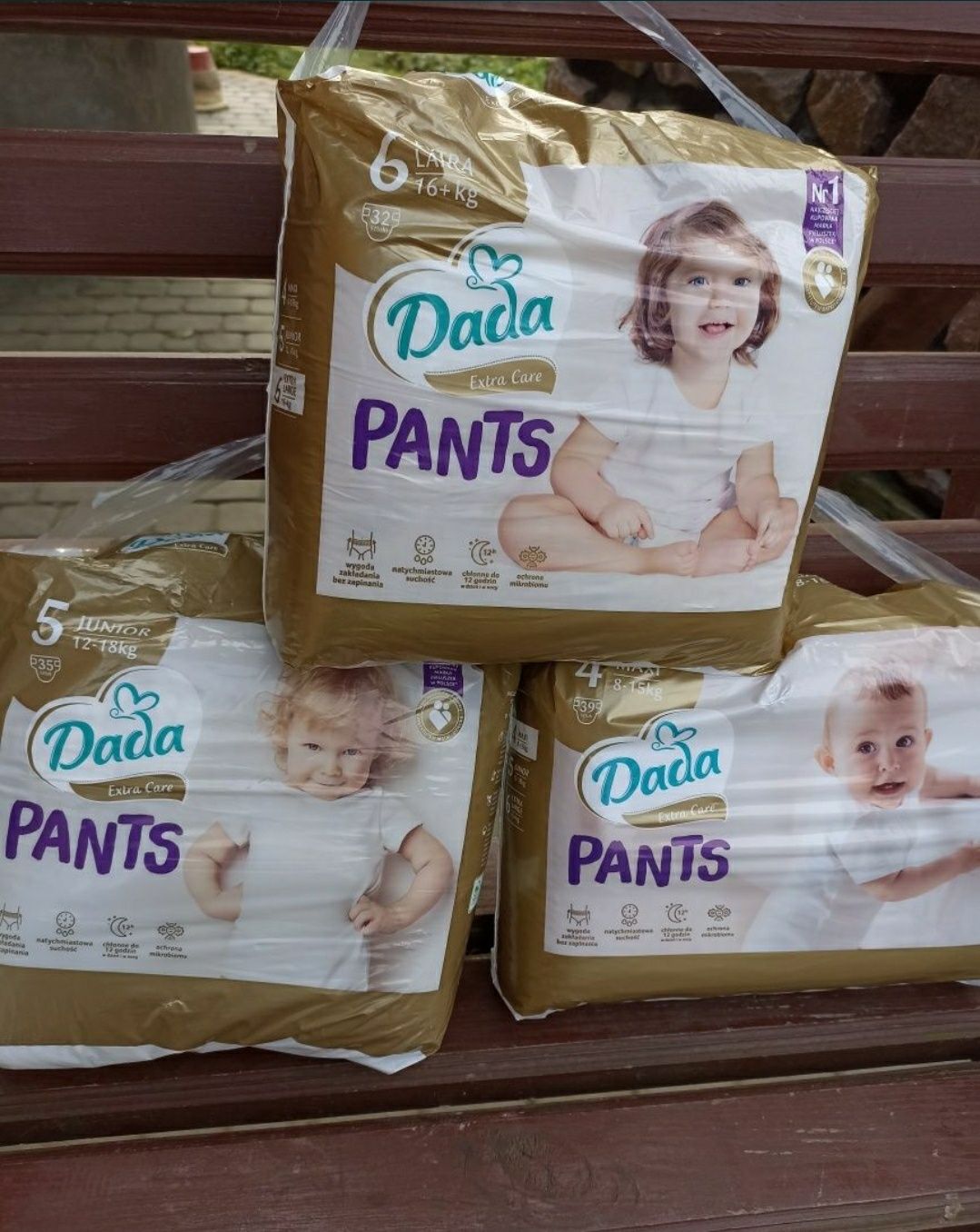 Підгузники Dada Extra Care Soft Jumbo bag памперси золоті,зелені Труси
