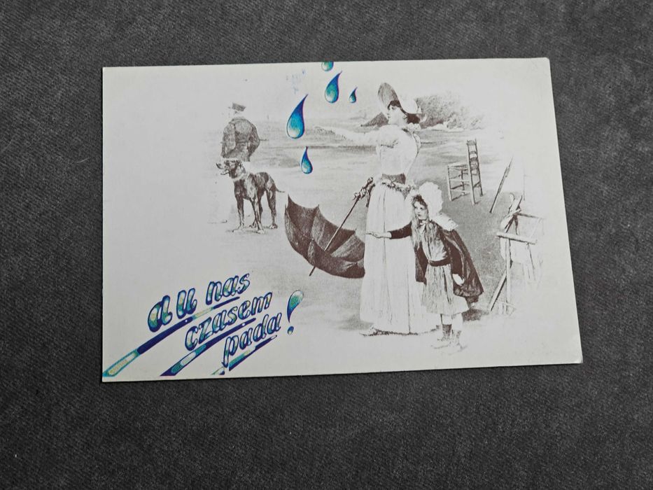 Stare pocztówki - A u nas czasem pada + dzieci