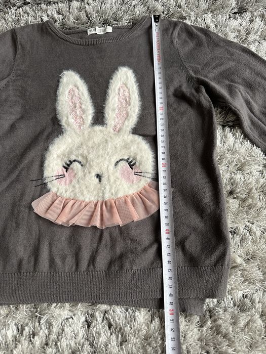 H&M sweterek puszysty krolik poekny 134/140