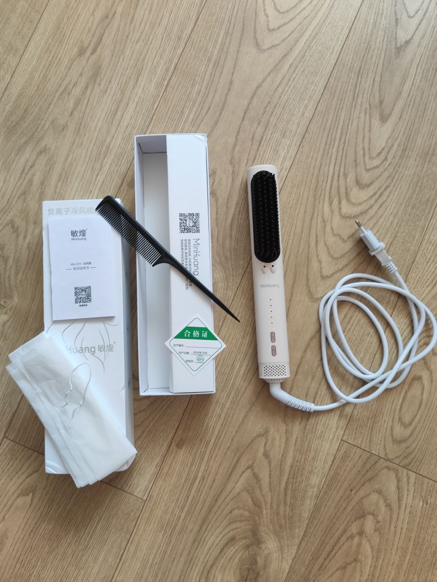 Hair straightener comb grzebień prostujący z lokówką szczotka prostują