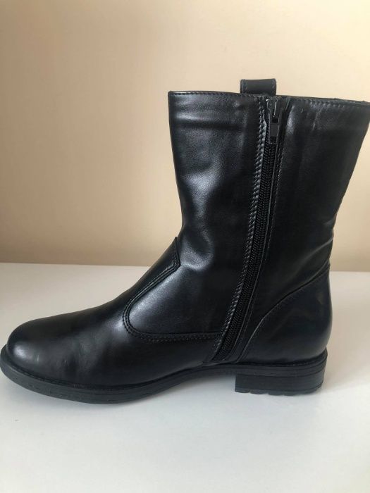 buty kozaki skóra naturalna sprzączka 36