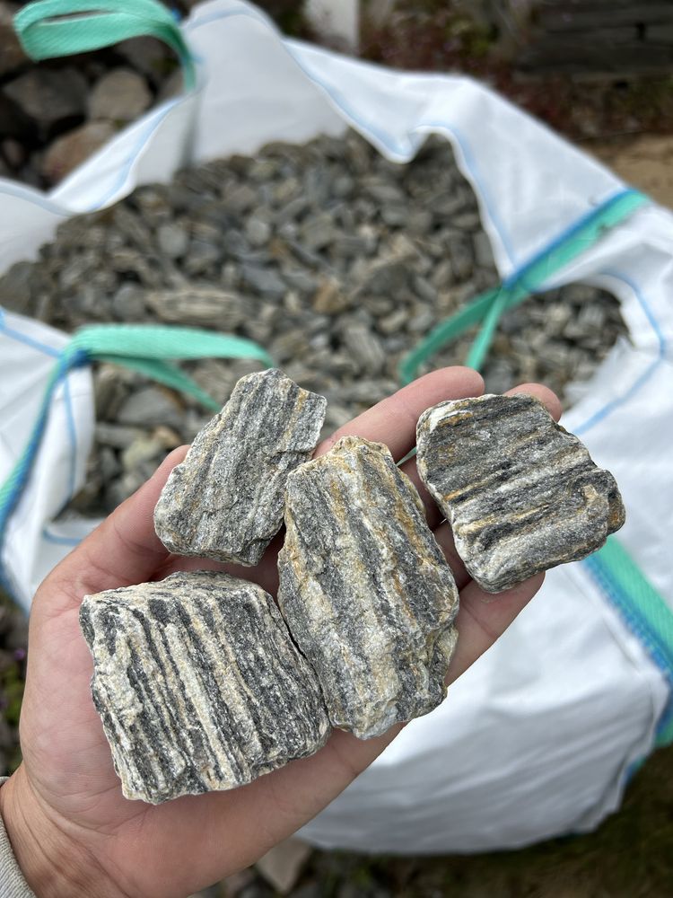 KORA KAMIENNA Płukana BIGBAG Kamień Ozdobny Kruszywo Grys Żwir Opaska