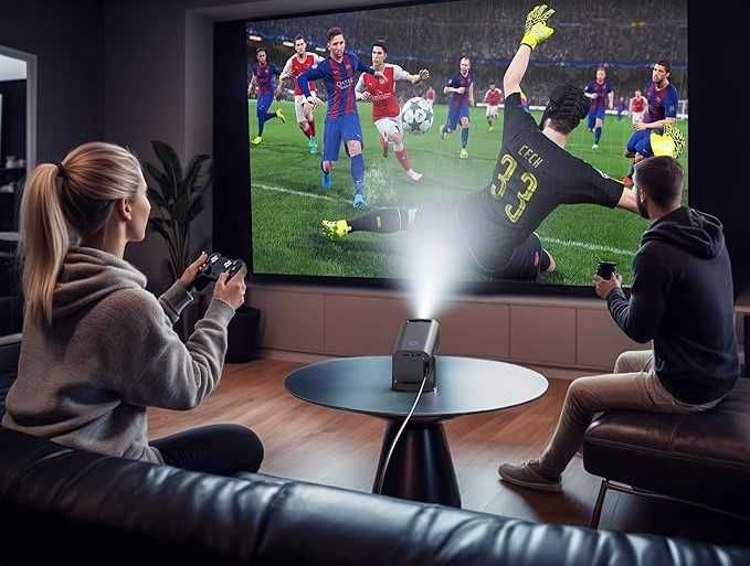 Polocsh P6 Mini Projektor Rzutnik Full HD 1080p 4K Android 11.0 WiFi 6