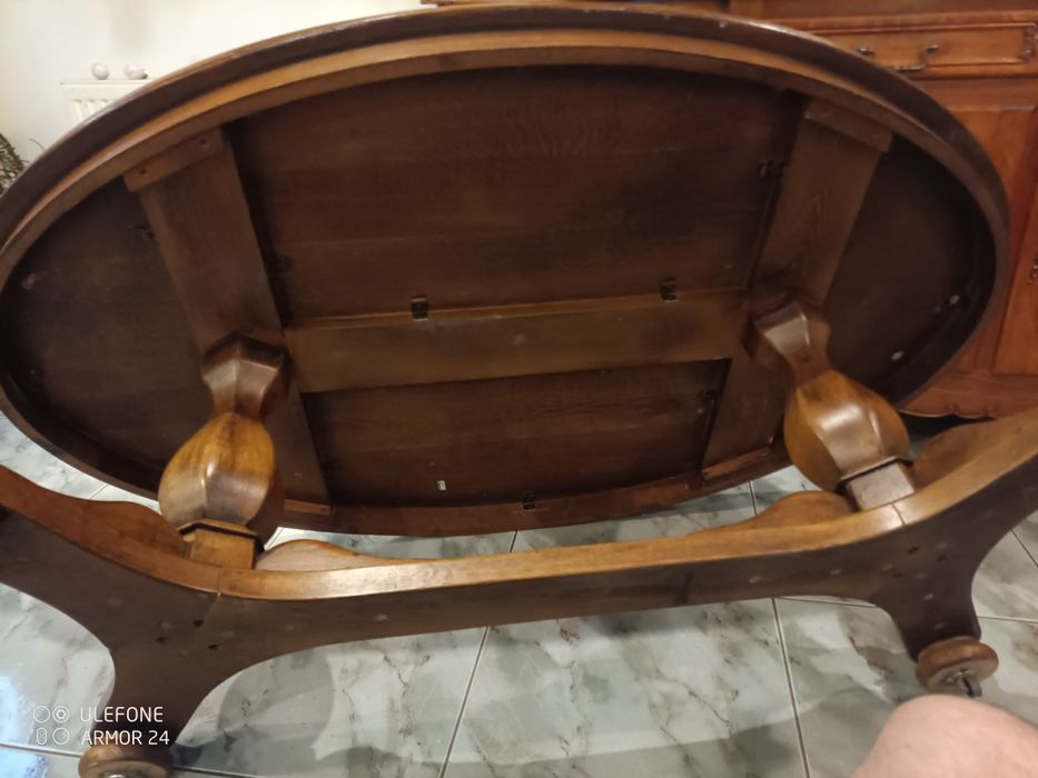 Ława drewniana dębowa,solidne wykonanie,jezdna na kółkachl